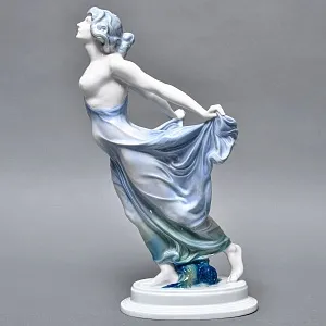 Антикварная Фарфоровая статуэтка Арт Деко «Невеста ветра», Rosenthal Германия, 1912 - 1914 годы. 