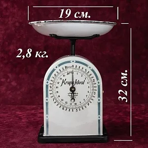 Антикварные Кухонные Весы в Фарфоровом корпусе KRUPS IDEAL, Германия - 1915 год.
