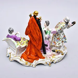 Редкость! Коллекционная Фарфоровая статуэтка «ПОРТРЕТ», Edme Samson et Cie Франция, 1940 - 1969 годы. 