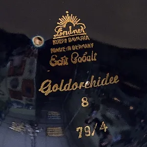 Кобальтовая Винтажная Ваза коллекция «Золотой Нарцисс» LINDNER Kups Bavaria, Германия 60гг.