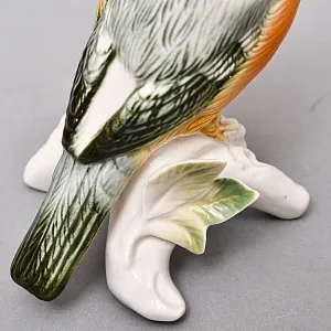 Фарфоровая статуэтка Птица «Красногрудый Снегирь», Karl Ens Германия, 50-е годы ХХ века.