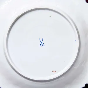 Антикварное Фарфоровое Блюдо - Тарелка «БУКЕТ С НАРЦИССОМ», MEISSEN Германия, первая половина ХХ века.