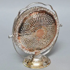 Металлическая Конфетница - Фруктовница «Этажерка» Silverplate, Sheffield Англия, 60-е гг.