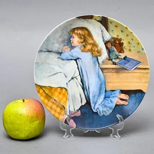 Коллекционная Фарфоровая Тарелка «День девочки Бекки. Вечерняя молитва», RECO США - 1987 год.