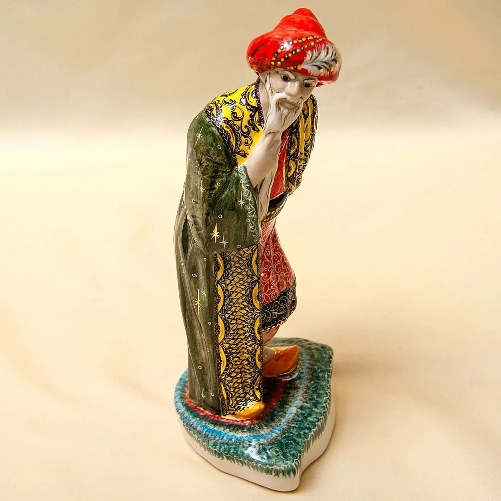 Авторская Коллекционная Фарфоровая Статуэтка «Старик Хаттабыч», Россия.