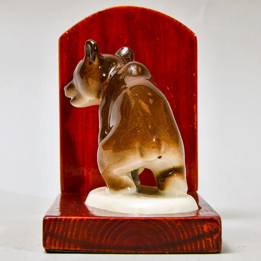 Букенды - Держатель - Ограничитель - Подставка для книг «Бурые Медведи» Фарфор СССР 60 -е годы ХХ век.