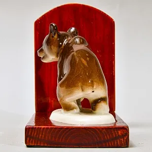 Букенды - Держатель - Ограничитель - Подставка для книг «Бурые Медведи» Фарфор СССР 60 -е годы ХХ век.