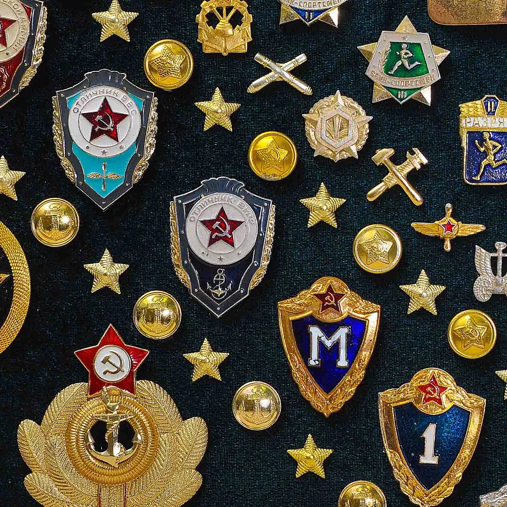 Коллекционное Панно - Картина «Элементы формы и Знаки отличия ВС СССР», Россия вторая половина ХХ в.