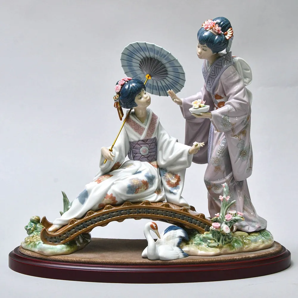 Большая Коллекционная Фарфоровая статуэтка «ВЕСНА В ЯПОНИИ», Lladro Испания -1984 год.
