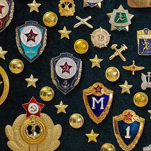 Коллекционное Панно - Картина «Элементы формы и Знаки отличия ВС СССР», Россия вторая половина ХХ в.