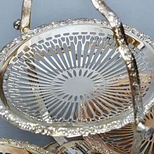 Металлическая Конфетница - Фруктовница «Этажерка» Silverplate, Sheffield Англия, 60-е гг.