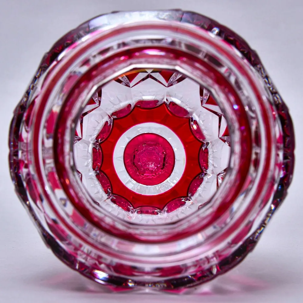 Редкость! Хрустальная Ваза на ноге VAL SAINT LAMBERT (Вал Сант Ламберт) Бельгия, середина ХХ века.