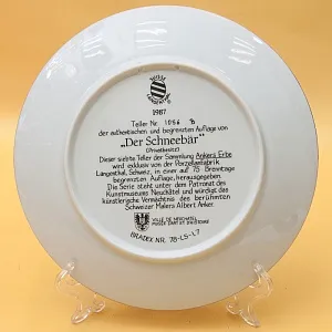 Коллекционная Тарелка «Снеговик» Фарфор, Suisse Langenthal, Швейцария -1987 год.