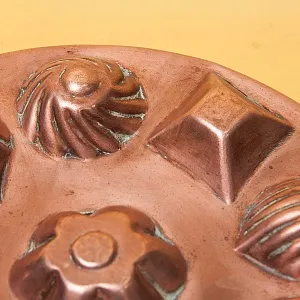 Большая Медная Форма для выпечки без ручки, D-32 см. Франция, начало ХХ века!