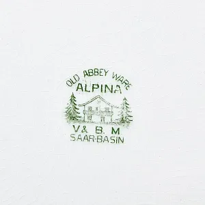 Старинное Большое Фарфоровое Блюдо - Тарелка «Сервиз Старого аббатства», Villeroy&Boch Германия,  1890 - 1920 годы.