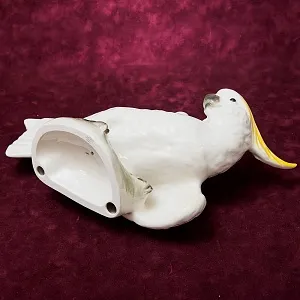 Большая Статуэтка Птица - Попугай - Какаду Желтохохлый, фарфор ИФЗ, Россия.