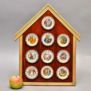 Набор Фарфоровых тарелок «Сказочный домик», The FRANKLIN Porcelain США - 1979 год.