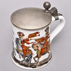 Коллекционная Пивная Кружка с оловянной крышкой, Kaiser Германия, 1958 - 1960 годы. 