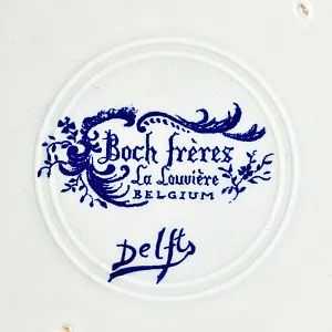 Декоративная Фарфоровая Тарелка - Блюдо «Морячка у окна. Ожидание», DELFTs - Royal Boch Бельгия.