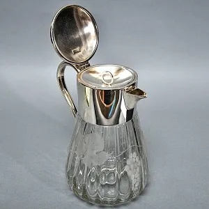 Набор «Виноград» - Хрустальный Графин + 6 -ть Кружек, Silverplate, Германия, 60 -е годы ХХ века.