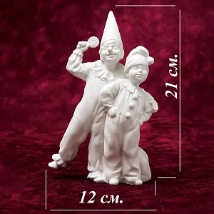 Коллекционная Авторская Статуэтка «Смех и Радость» из серии «Детский Утренник», фарфор ИФЗ, Россия.