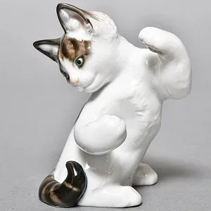  Коллекционная Фарфоровая статуэтка «Игривый Котенок», ROSENTHAL Германия - 1957 год. 