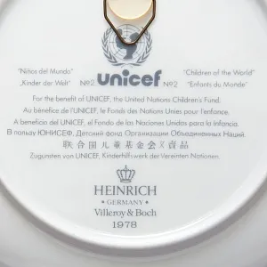 Коллекционная Тарелка «Дети Мира» - «Вьетнам» Фарфор Heinrich Villeroy&Boch - 1977 год.