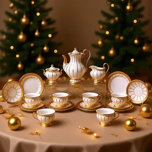 Редкость! Фарфоровый Кофейный сервиз на 6 персон - 21 предмет, Х форма MEISSEN, Германия.