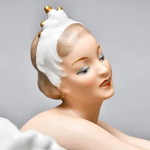 Коллекционная Фарфоровая статуэтка «Балерина. Умирающий лебедь», WALLENDORF Германия, 1963 - 1990 годы. 