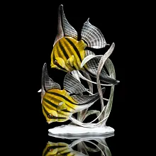 Большая Фарфоровая статуэтка «РЫБЫ. Плывущие Скалярии», ROSENTHAL Германия.