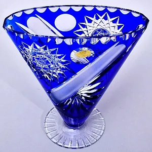 Редкость! Треугольная Ваза из Цветного Хрусталя JOSKA BODENMAIS Германия, конец 60-х гг.