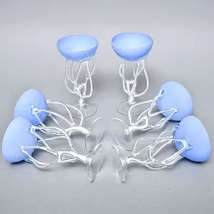 Авторские Стеклянные Фужеры для шампанского - Креманки, Италия вторая половина ХХ века.