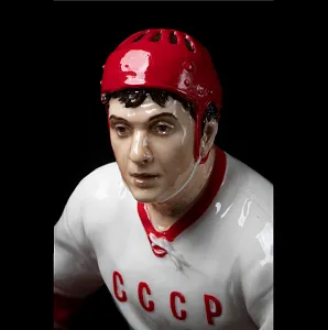 Коллекционная Авторская Статуэтка «Хоккеист СССР – Александр Рагулин №5», фарфор, Россия.