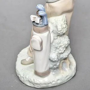 Редкая! Большая Коллекционная Фарфоровая статуэтка «Гольфист» Lladro, Испания.