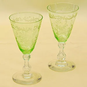 Антикварный Набор «Тет-а-Тет» Пара Бокалов для вина «MICADO», Saint Louis. Франция, начало ХХ века.