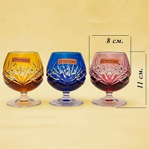 Набор для коньяка Графин и 6-ть Бокалов серия «NIERSTEIN» Цветной Хрусталь, NACHTMANN Германия.