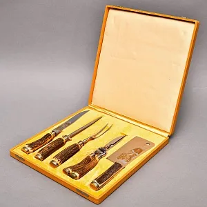 Набор для Барбекю «Охота» - 5 предметов, Германия WUSTHOF Solingen, конец 60-х гг.