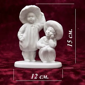 Коллекционная Авторская Статуэтка «Грибочки» из серии «Детский Утренник», фарфор ИФЗ, Россия.