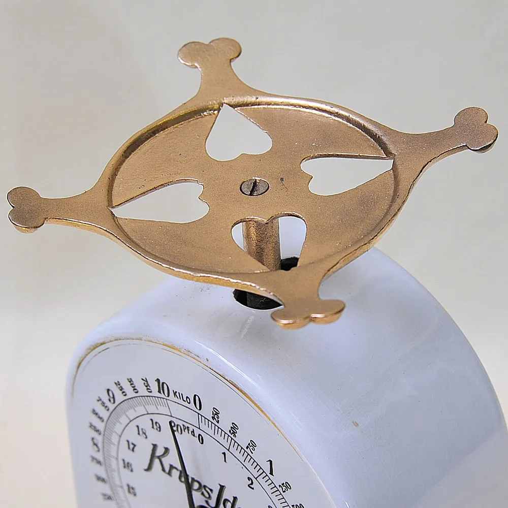 Редкость! Старинные Кухонные Фарфоровые Весы на 10кг. KRUPS IDEAL, Германия -1915 год.