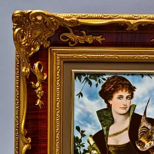 Фарфоровый Пласт - Картина - Панно «Охота - Дама с соколом»,  ROSENTHAL германия, 1981 - 1993 годы. 