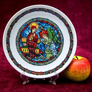 Коллекционная Тарелка - Блюдо «Благовещение» Фарфор, Henri d'Arceau-Limoge, Франция -1982 год.