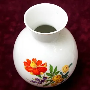 Фарфоровая Ваза «Цветочный Букет» Н -19 см., MEISSEN / МЕЙСЕН, Германия.