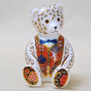 Коллекционное Пресс - Папье, Фарфоровая Статуэтка «МЕДВЕЖОНОК ТЕДДИ», Royal Crown Derby, Англия.