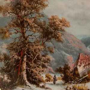 Коллекционная Тарелка №3 серии «Романтичные зимние пейзажи» Фарфор Furstenberg Германия -1987 год.