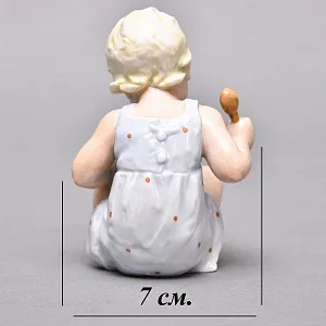 Коллекционная Фарфоровая статуэтка «Завтрак вдвоем. Девочка и птица», ROSENTHAL Германия - 1938 год. 