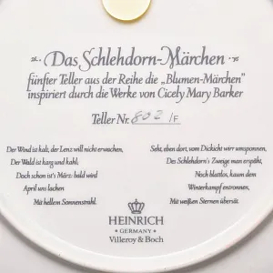 Коллекционная Фарфоровая Тарелка «Cливовая Фея»,  Villeroy&Boch Германия -80 гг.