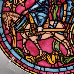 Коллекционная Тарелка «Витражи Шартрского Собора. Святой», Фарфор Heinrich Германия. 