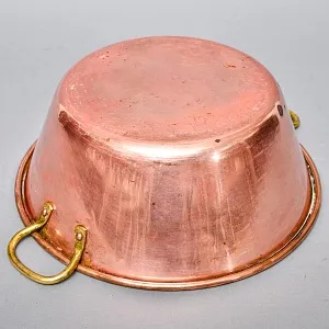 Винтажный Медный таз для варки варенья на 8-мь литров, Франция - 50-е гг. ХХ века.