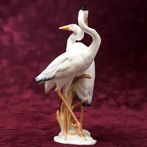 Коллекционная Фарфоровая Статуэтка «Птицы - Две Цапли», Hutschenreuther, Германия -1965 год.