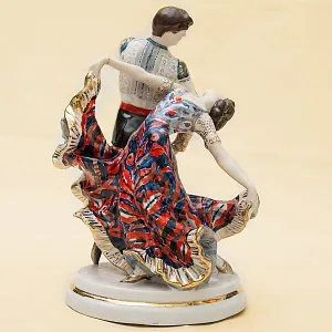 Редкость! Авторская Фарфоровая статуэтка «Испанский танец», СССР ЛЗФИ, 1967 - 1983 годы. 